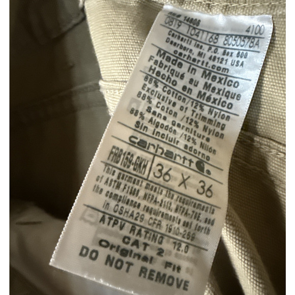 Cathartt Pants 36x36 Flame Resistant 2112 CAT 2 - Picture 4 of 5